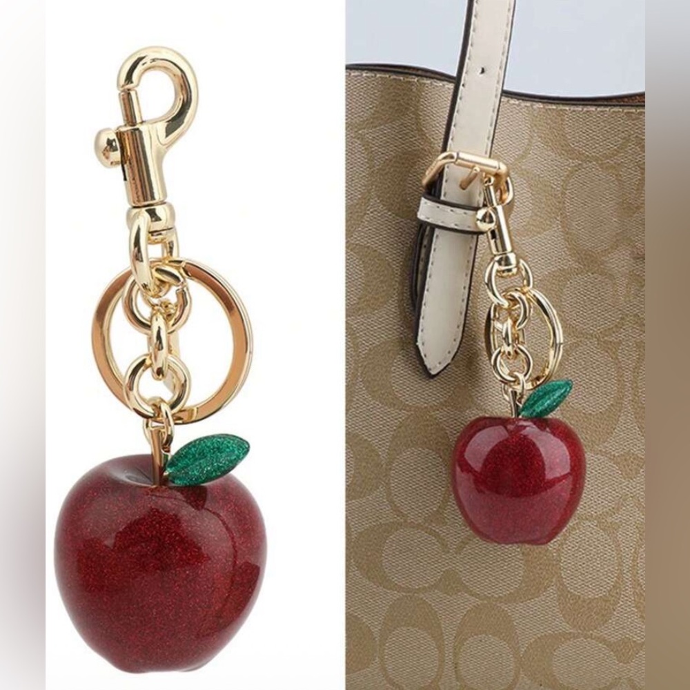 Elegant Red Apple Keychain teacher appreciation 430 - Picture 3 of 4